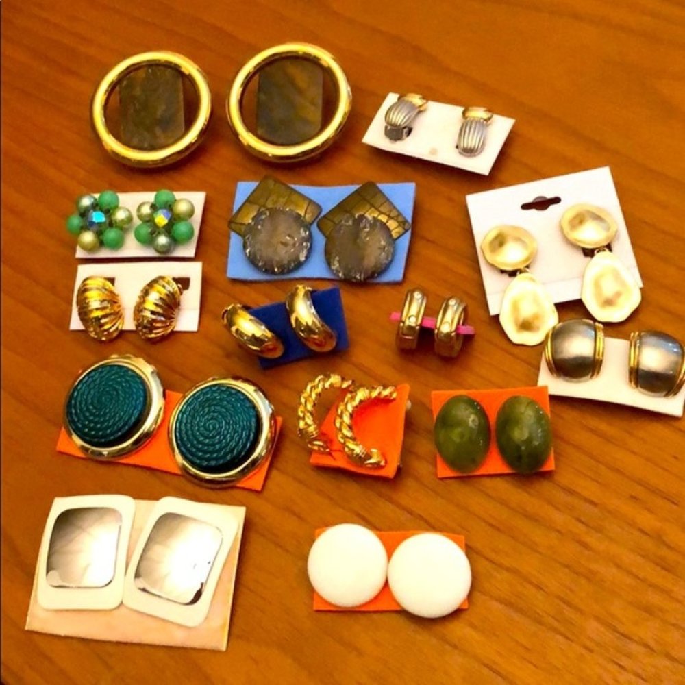 Clip on earring lot